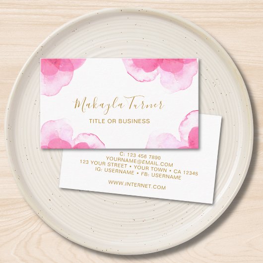 Unique Watercolor Visitenkarte