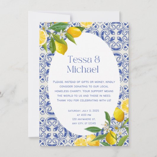 Unique Wedding Einladung Design for a Charitable (Vorderseite)
