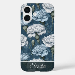 Unique Wedding Gift Carnation Floral Custom iPhone 16 Hülle