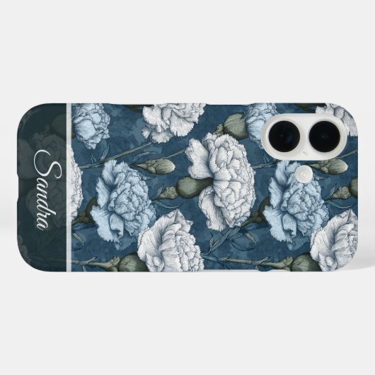 Unique Wedding Gift Carnation Floral Custom Case-Mate iPhone Hülle (Rückseite (Horizontal))