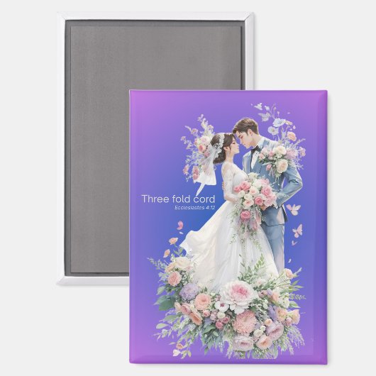 Unique Wedding Gift Magnet (Vorderseite/Rückseite)