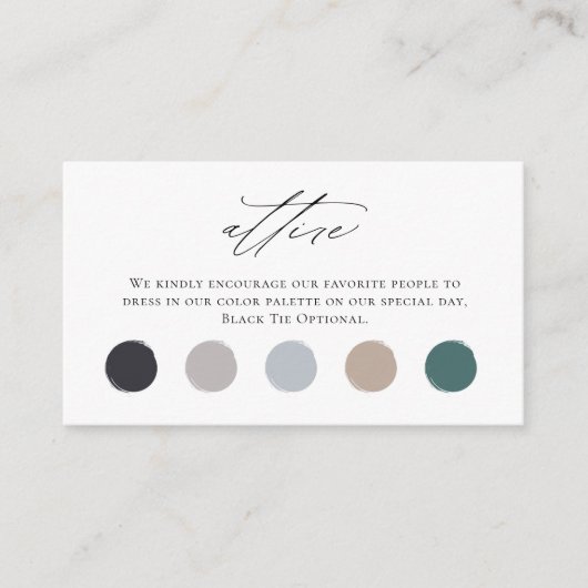 Unique Wedding Guest Dress Code Begleitkarte (Vorderseite)