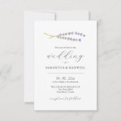 Unique Wedding Invitation Designs Lavender Einladung (Vorderseite)