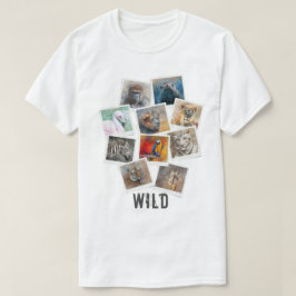 Unique Wild Animal Foto Frame Collage T-Shirt