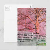 Unique Winter Tree Mixed Media Collage Postkarte (Vorne/Hinten)