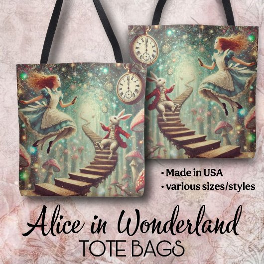 Unique Wonderland Art Alice Rabbit Hole Tasche