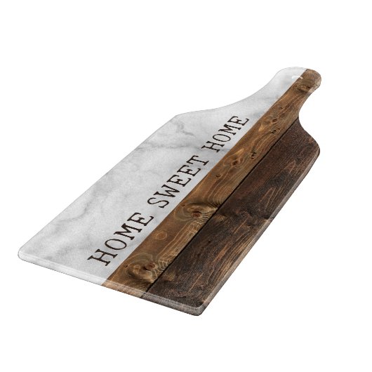 Unique Wood And Marble Home Sweet Home Schneidebrett (Ecke)