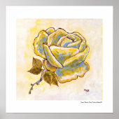 Unique Yellow Rose Blume Floral South France Poster (Vorne)