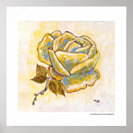 Unique Yellow Rose Blume Floral South France Poster