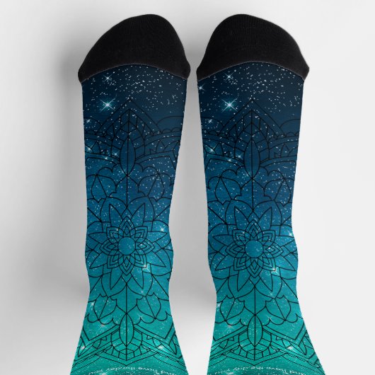 Unique Zen Custom Mantra Socks Socken (Oben)