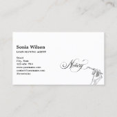 UniquecNotary Loan Signing Agent Typografie Hand Visitenkarte (Rückseite)