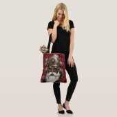 Uniquely Black Steampunk Santa Large Shoulder Tote Tasche (Am Model)