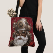 Uniquely Black Steampunk Santa Large Shoulder Tote Tasche (Von Nahem)