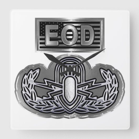 Uniquely Designed Commemorative EOD Quadratische Wanduhr (Vorderseite)