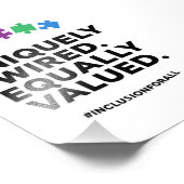 Uniquely Wired Equally Valued Awareness Art Fotodruck (Ecke)