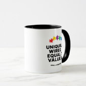 Uniquely Wired Equally Valued Awareness Art Tasse (VorderseiteRechts)