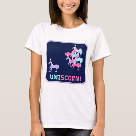 Uniscorn Funny Unicorn Bullying Design T-Shirt (Vorderseite)