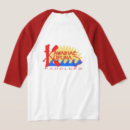 Unisex 3/4 Schluffroter T - Shirt