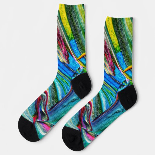 Unisex Abstract Crew Sock Socken (Linkes Detail)