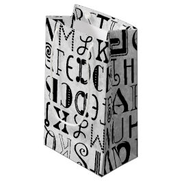 Unisex Alphabet Typografy Gift Bag Kleine Geschenktüte