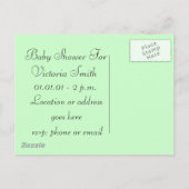 Unisex Baby Feet Ankündigungspostkarte (Rückseite)