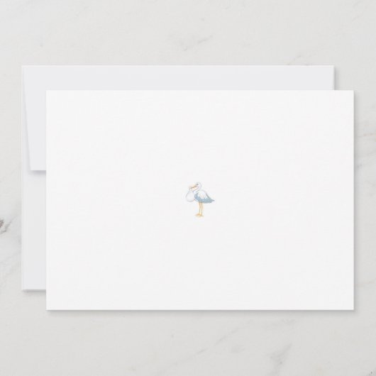 Unisex Baby Showeinladung - Junge oder Mädchen Einladung (Rückseite)