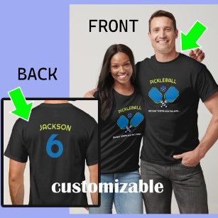 Unisex Benutzerdefinierter Text (vorne und hinten) T-Shirt