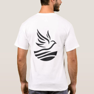 Unisex Bird Silhouette Kontur Minimalistisch Print T-Shirt
