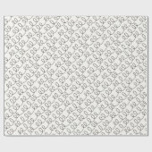 Unisex Black & White Scribble Muster Geschenkwrap Geschenkpapier (Flach)
