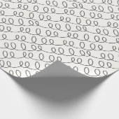 Unisex Black & White Scribble Muster Geschenkwrap Geschenkpapier (Ecke)