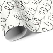 Unisex Black & White Scribble Muster Geschenkwrap Geschenkpapier (Rolleneckpunkt)