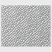 Unisex Black & White Scribble Muster Geschenkwrap Geschenkpapier (Flach)