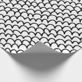 Unisex Black & White Scribble Muster Geschenkwrap Geschenkpapier (Ecke)