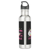 Unisex Born to Sparkle Edelstahlflasche (Rückseite)