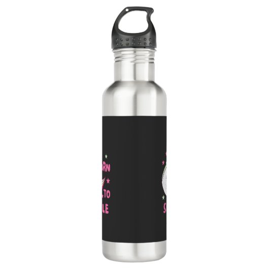 Unisex Born to Sparkle Edelstahlflasche (Vorderseite)