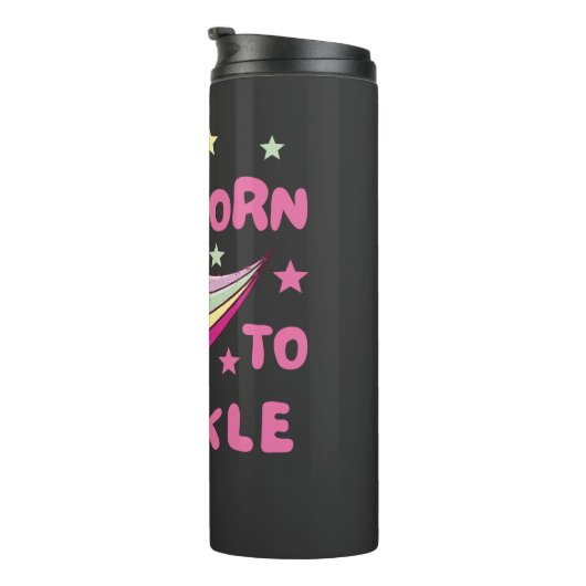 Unisex Born to Sparkle Thermosbecher (Nach rechts gedreht)