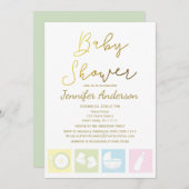 Unisex Boy oder Girl Baby Dusche Einladung (Vorne/Hinten)