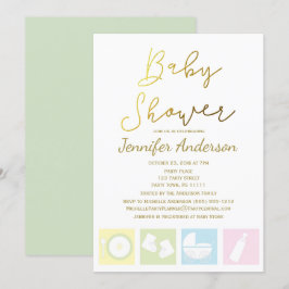 Unisex Boy oder Girl Baby Dusche Einladung