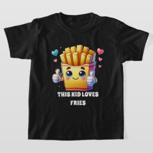 Unisex Children Liebe Pommes Frites fügen Text hin T-Shirt