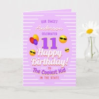 Unisex Cooles Kind mit Sun Emojis Balloons Geburts