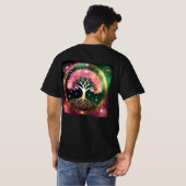 Unisex Cotton Universe Tree T - Shirt (Schwarz voll)