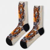Unisex Crew Socken - Tiger, Leopard, Tier (Linkes Detail)
