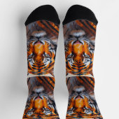 Unisex Crew Socken - Tiger, Leopard, Tier (Oben)