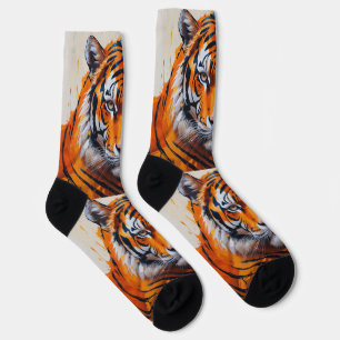 Unisex Crew Socken - Tiger, Leopard, Tier