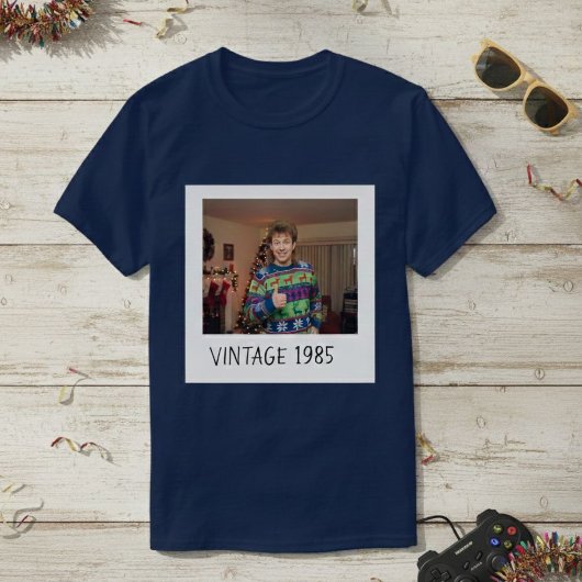 Unisex Custom Vintage Photo And Year Shirt 