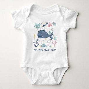 Unisex erste Beachtrip Baby Bodysuit Baby Strampler