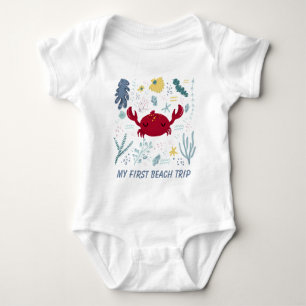Unisex erste Beachtrip Baby Bodysuit Baby Strampler