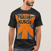 Unisex Flight Nurse Orange & Grafit Star des Leben T-Shirt (Vorderseite)