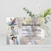 Unisex | FotoCollage | Geburtstag Einladung (Stehend Vorderseite)