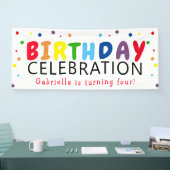 Unisex Fun Rainbow Kindergeburtstag Celebration Banner (Messe)